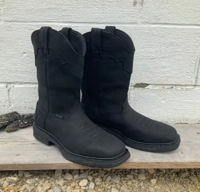 Alligator - print men's cowboy boots for a bold lookDan Post Men's Black Leather Blayde Waterproof Cowboy Work Boot DP66450 Alligator - print men's cowboy boots for a bold lookDan Post Men's Black Leather Blayde Waterproof Cowboy Work Boot DP66450