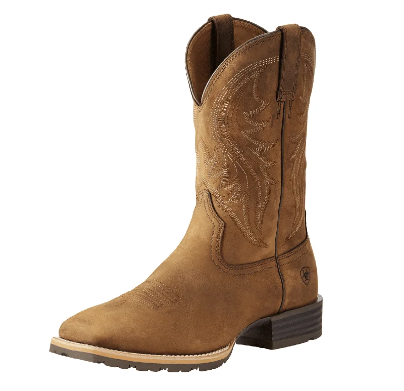 Men's cowboy boots with a snake - skin textureAriat Men's Hybrid Rancher Brown Cowboy Boots 10023175 Men's cowboy boots with a snake - skin textureAriat Men's Hybrid Rancher Brown Cowboy Boots 10023175