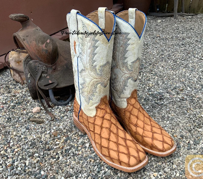 Men's cowboy boots with a heel guardCorral Men’s Cognac Pirarucu Fish Square Toe Cowboy Boots A4050 Men's cowboy boots with a heel guardCorral Men’s Cognac Pirarucu Fish Square Toe Cowboy Boots A4050