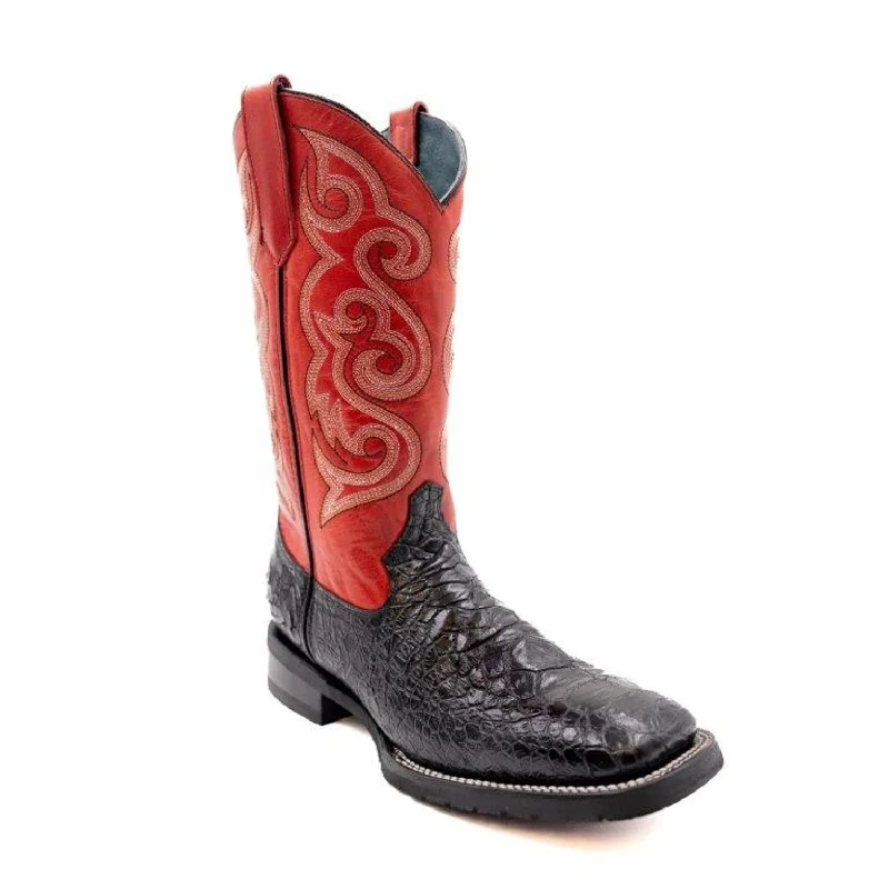 Men's cowboy boots with a silver - toned buckleFerrini Mens Kai S-Toe Black Leather Turtle Cowboy Boots Men's cowboy boots with a silver - toned buckleFerrini Mens Kai S-Toe Black Leather Turtle Cowboy Boots
