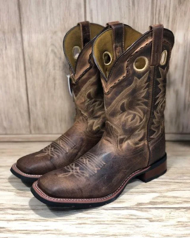 Men's cowboy boots with a leather lining for comfortLaredo Men's Distressed Tan Kane Square Toe Cowboy Boots 7812 Men's cowboy boots with a leather lining for comfortLaredo Men's Distressed Tan Kane Square Toe Cowboy Boots 7812
