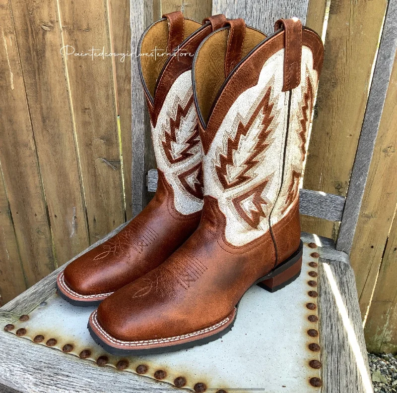Men's cowboy boots with a leather lining for comfortLaredo Men's Koufax Tan Leather Square Toe Cowboy Boots 7862 Men's cowboy boots with a leather lining for comfortLaredo Men's Koufax Tan Leather Square Toe Cowboy Boots 7862