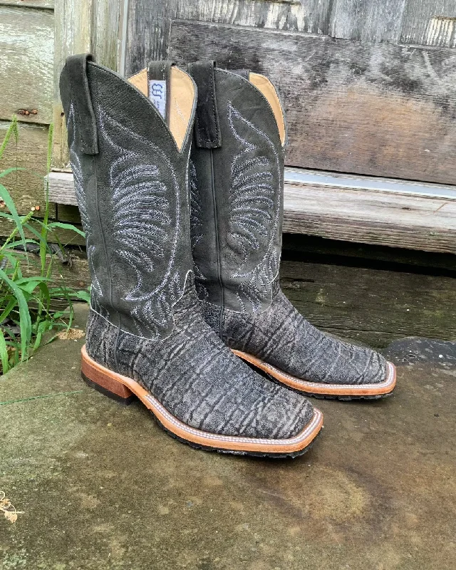 Men's cowboy boots with a decorative inlayAnderson Bean Men's 13" Granite Safari Elephant Square Toe Cowboy Boots 335356 Men's cowboy boots with a decorative inlayAnderson Bean Men's 13" Granite Safari Elephant Square Toe Cowboy Boots 335356