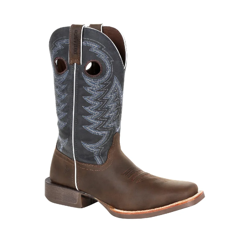 Vintage - style men's cowboy boots with a square toeDurango Mens Brown/Denim Leather Rebel Pro Cowboy Boots Vintage - style men's cowboy boots with a square toeDurango Mens Brown/Denim Leather Rebel Pro Cowboy Boots