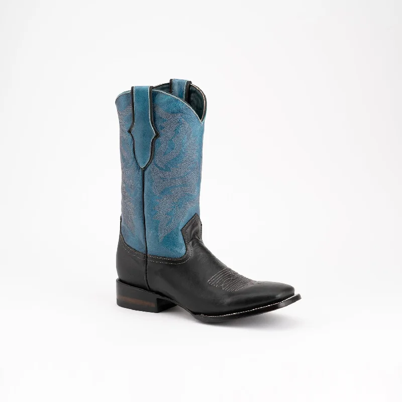 Men's cowboy boots with a leather lining for comfortFerrini Mens Gunner Black/Blue Leather Cowboy Boots Men's cowboy boots with a leather lining for comfortFerrini Mens Gunner Black/Blue Leather Cowboy Boots