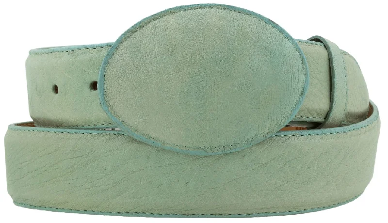 Men's cowboy boots with a snake - skin textureBaby Blue Western Cowboy Belt Real Ostrich Skin Leather - Rodeo Buckle Men's cowboy boots with a snake - skin textureBaby Blue Western Cowboy Belt Real Ostrich Skin Leather - Rodeo Buckle