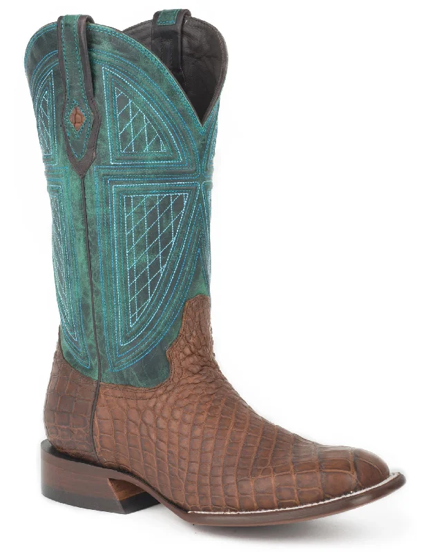 Men's cowboy boots in a dark brown leatherMen's Big Horn Alligator Western Boots