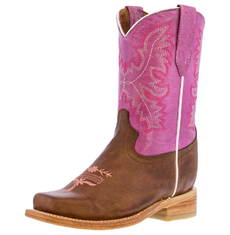 Men's cowboy boots with a tooled leather designKids Toddler Western Cowboy Boots Square Toe Pink - #125 Men's cowboy boots with a tooled leather designKids Toddler Western Cowboy Boots Square Toe Pink - #125