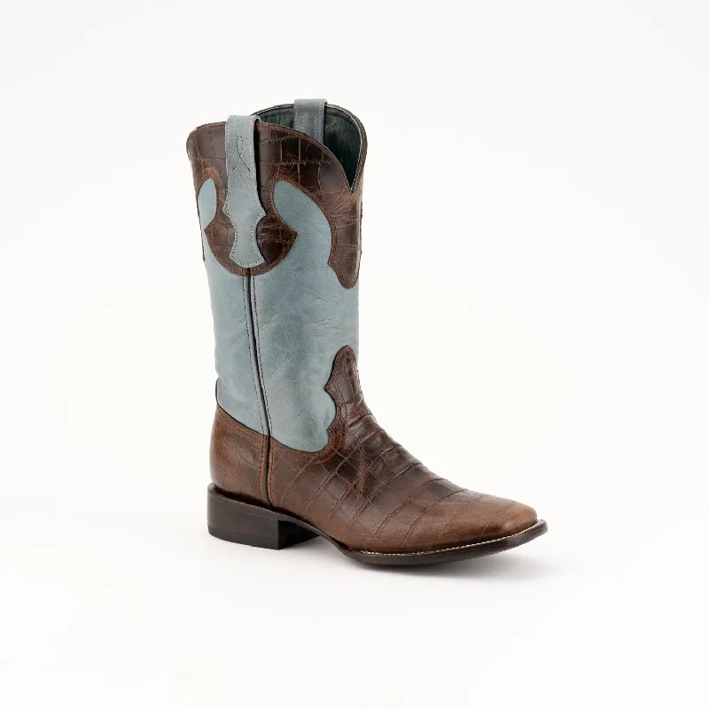 Men's cowboy boots with a suede shaftFerrini Mens Brown Leather Mustang S-Toe Caiman Cowboy Boots Men's cowboy boots with a suede shaftFerrini Mens Brown Leather Mustang S-Toe Caiman Cowboy Boots