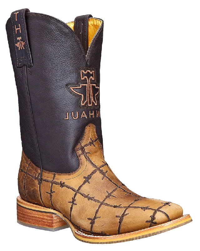 Men's cowboy boots with a tooled leather designMens Dont Fence Me In Boots
