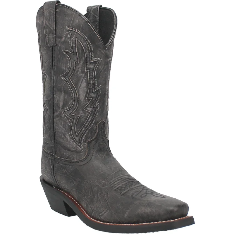 Vintage - style men's cowboy boots with a square toeLaredo Mens Jessco Black Leather Cowboy Boots Vintage - style men's cowboy boots with a square toeLaredo Mens Jessco Black Leather Cowboy Boots