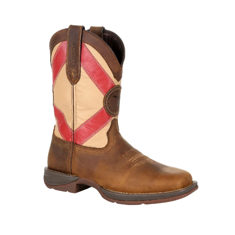 Men's cowboy boots with a spur ledgeDurango Mens Florida Flag Leather Rebel Flag Cowboy Boots Men's cowboy boots with a spur ledgeDurango Mens Florida Flag Leather Rebel Flag Cowboy Boots