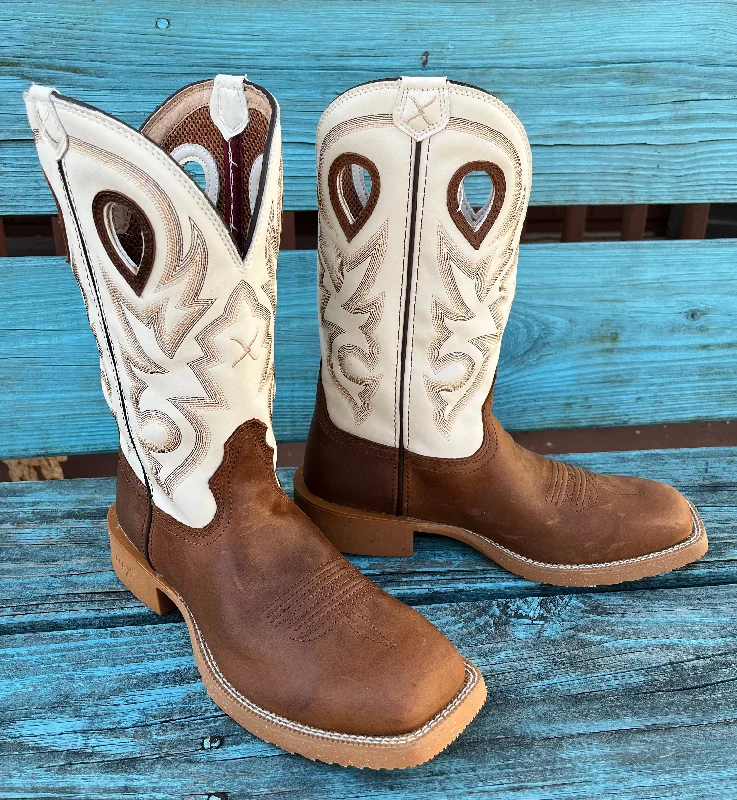 Western - style men's cowboy boots with intricate stitchingTwisted X Men's 12” Tech Hazel & Ivory Western Cowboy Boot MXTR003 Western - style men's cowboy boots with intricate stitchingTwisted X Men's 12” Tech Hazel & Ivory Western Cowboy Boot MXTR003