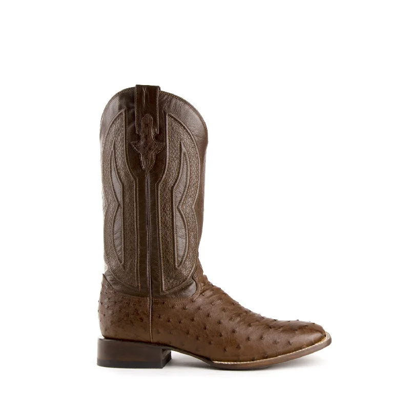 Men's cowboy boots with a leather sole for a classic lookFerrini Mens Kango Leather Full Quill Ostrich S-Toe Colt Cowboy Boots Men's cowboy boots with a leather sole for a classic lookFerrini Mens Kango Leather Full Quill Ostrich S-Toe Colt Cowboy Boots