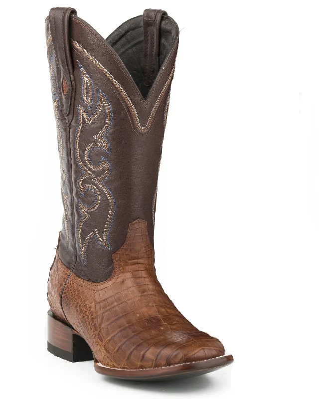Men's cowboy boots with a spur ledgeMen's Branson Caiman Western Boots
