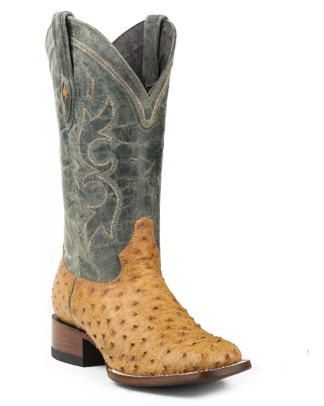 Vintage - style men's cowboy boots with a square toeMen's Cheyenne Ostrich Western Boots Vintage - style men's cowboy boots with a square toeMen's Cheyenne Ostrich Western Boots