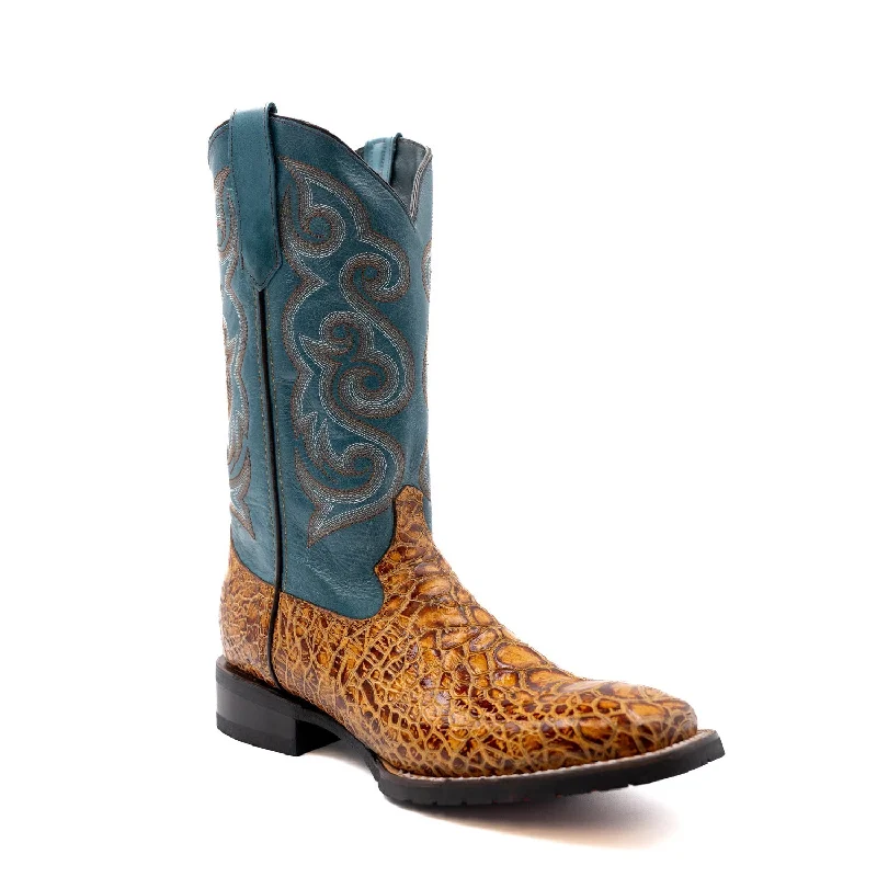 Men's cowboy boots with a snake - skin textureFerrini Mens Kai S-Toe Cigar Leather Turtle Cowboy Boots Men's cowboy boots with a snake - skin textureFerrini Mens Kai S-Toe Cigar Leather Turtle Cowboy Boots