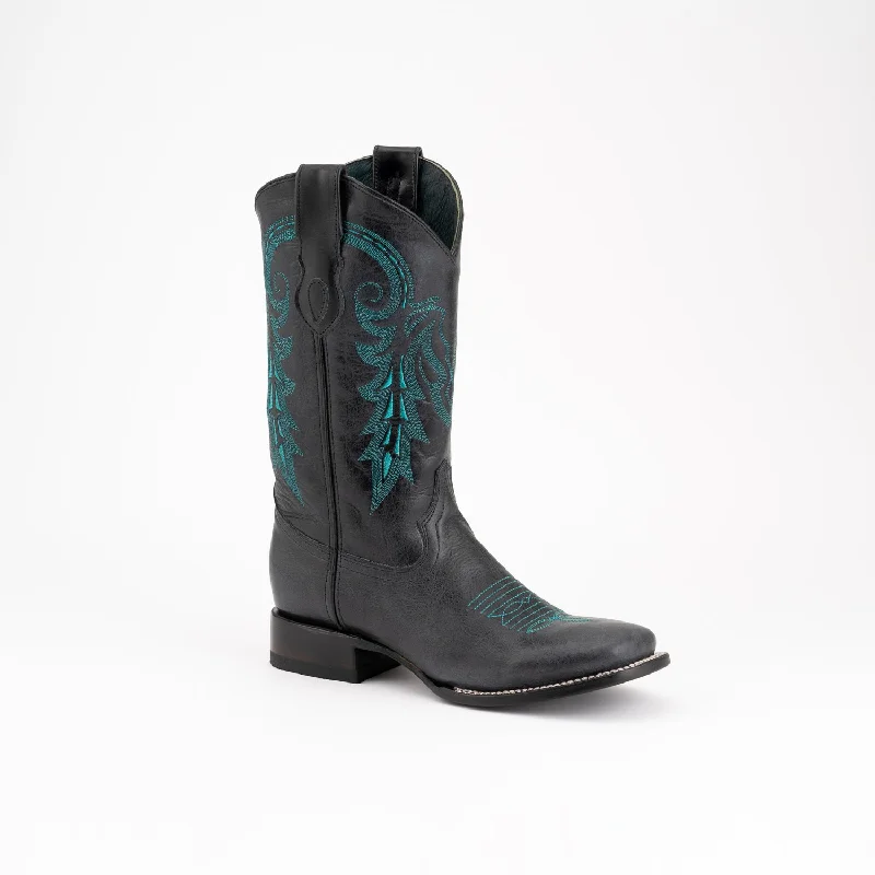 Men's cowboy boots with a scalloped edgeFerrini Mens Blaze Black Leather Cowboy Boots Men's cowboy boots with a scalloped edgeFerrini Mens Blaze Black Leather Cowboy Boots
