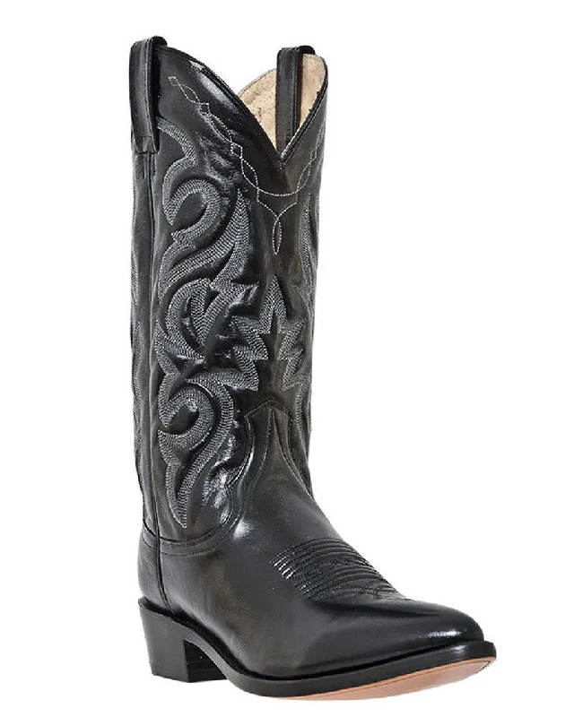 Men's cowboy boots with a rubber sole for tractionMens Milwaukee Mignon Boots - Black Men's cowboy boots with a rubber sole for tractionMens Milwaukee Mignon Boots - Black
