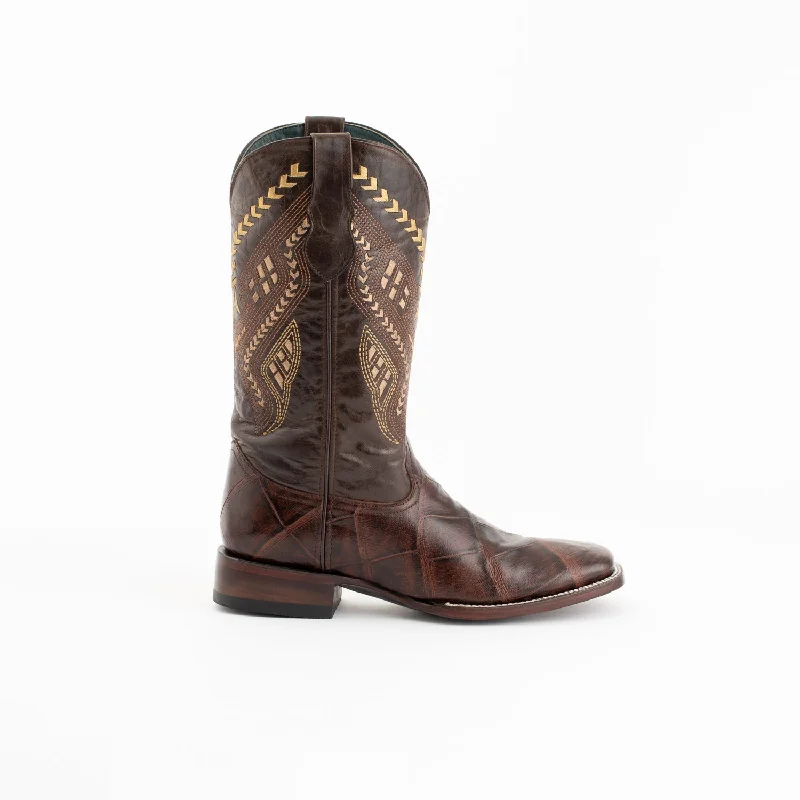 Men's cowboy boots with a concho belt detailFerrini Mens Chocolate Leather Jesse S-Toe Western Cowboy Boots Men's cowboy boots with a concho belt detailFerrini Mens Chocolate Leather Jesse S-Toe Western Cowboy Boots