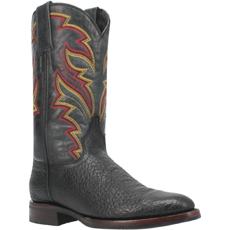 Men's cowboy boots with a suede shaftDingo Mens Young Gun Black Leather Cowboy Boots Men's cowboy boots with a suede shaftDingo Mens Young Gun Black Leather Cowboy Boots