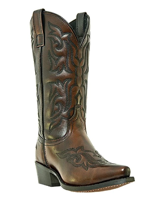 Men's cowboy boots with a distressed leather finishMens Hawk Boots - Brown
