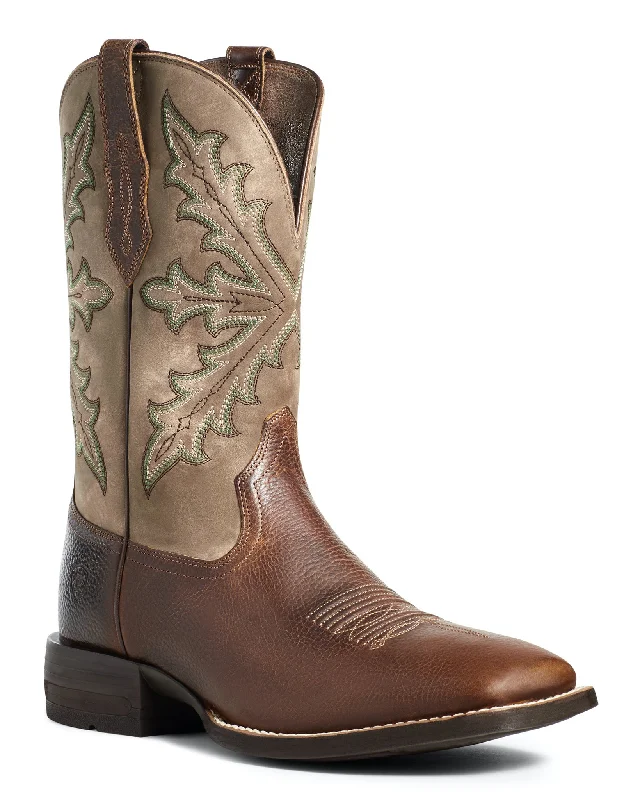 Men's cowboy boots with a rubber sole for tractionMen's Qualifier Western Boots