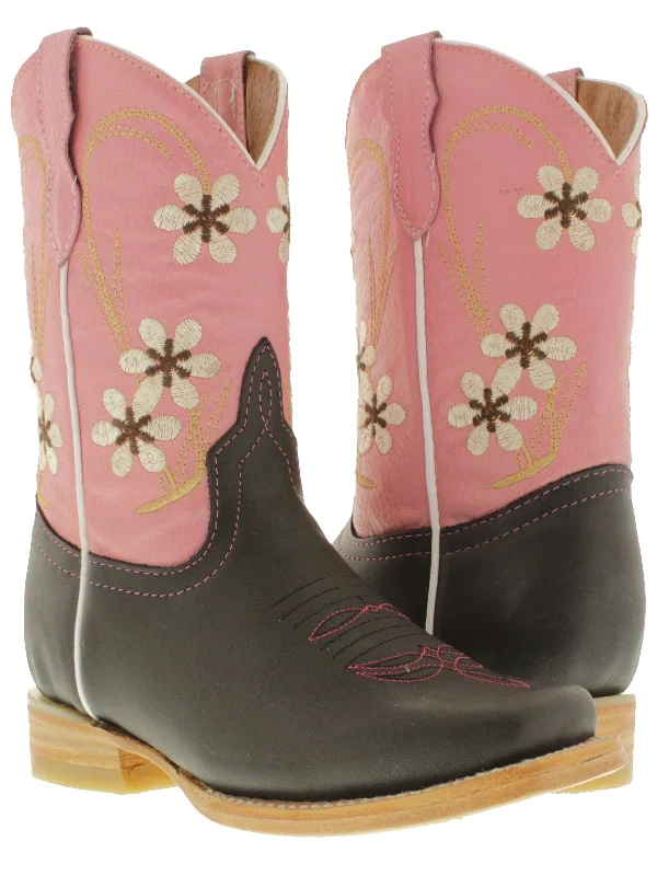 Men's cowboy boots with a tooled leather designGirls Kids Black Pink Leather Flower Rodeo Square Pull On Western Cowgirl Boots Men's cowboy boots with a tooled leather designGirls Kids Black Pink Leather Flower Rodeo Square Pull On Western Cowgirl Boots