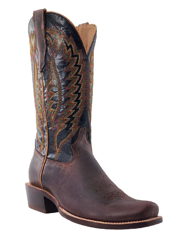 Vintage - style men's cowboy boots with a square toeMen's Cigar Goat Western Boots
