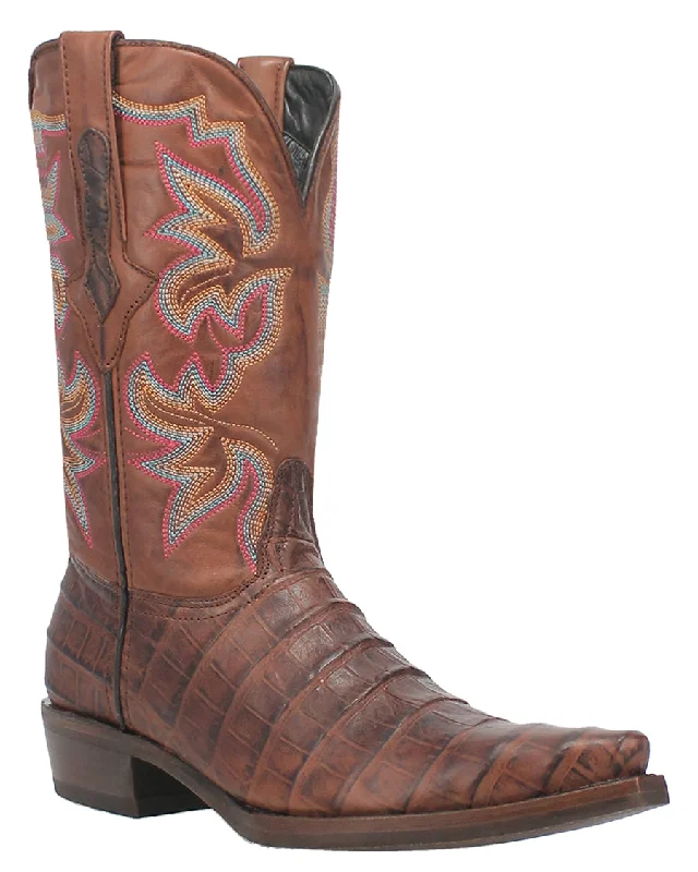 Men's cowboy boots with a concho belt detailMen's Gator Print Western Boots