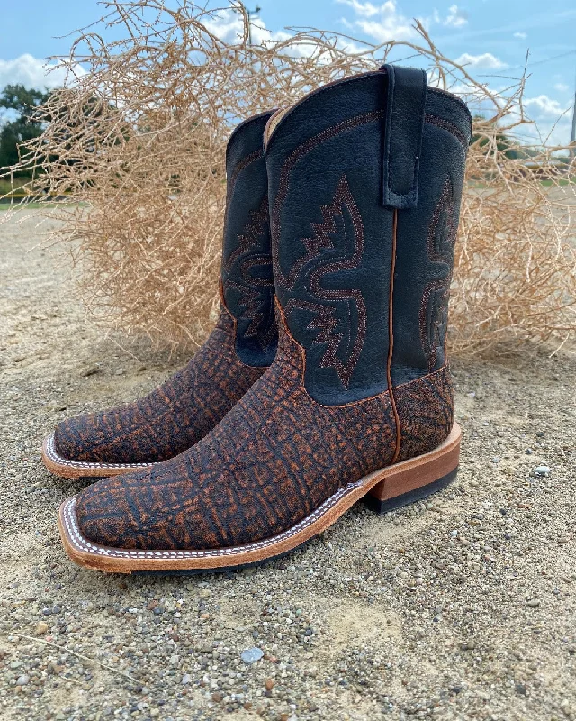 Men's cowboy boots with a concho belt detailAnderson Bean Men's 10" Rust Safari Elephant Square Toe Cowboy Boots 332205 Men's cowboy boots with a concho belt detailAnderson Bean Men's 10" Rust Safari Elephant Square Toe Cowboy Boots 332205