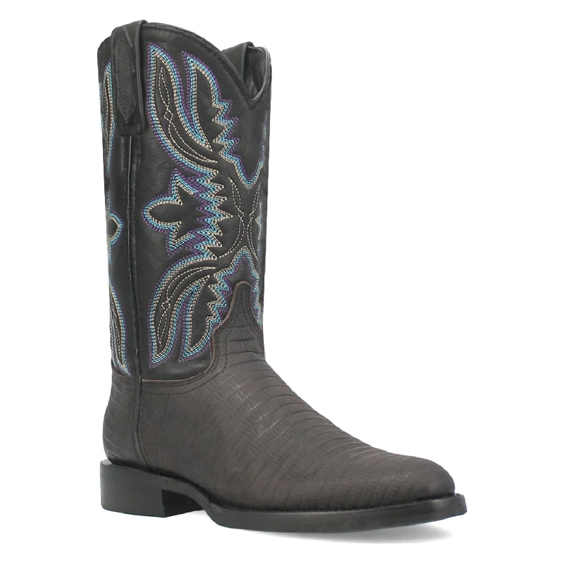 Men's cowboy boots with a concho belt detailDingo Mens Saw Buck Black Leather Cowboy Boots Men's cowboy boots with a concho belt detailDingo Mens Saw Buck Black Leather Cowboy Boots