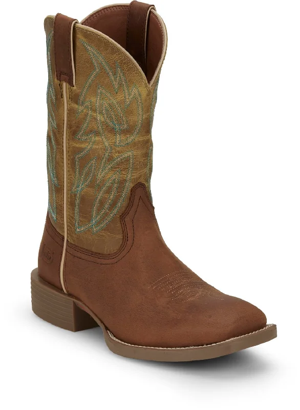 Men's cowboy boots with a tooled leather designJustin Mens Canter Apple Green Water Buffalo Cowboy Boots Men's cowboy boots with a tooled leather designJustin Mens Canter Apple Green Water Buffalo Cowboy Boots
