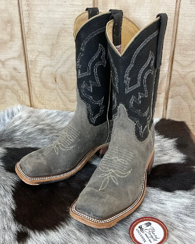 Men's cowboy boots with a distressed leather finishAnderson Bean Men's Stone Waxy Kudu & Black Suave Square Toe Cowboy Boots 333580 Men's cowboy boots with a distressed leather finishAnderson Bean Men's Stone Waxy Kudu & Black Suave Square Toe Cowboy Boots 333580
