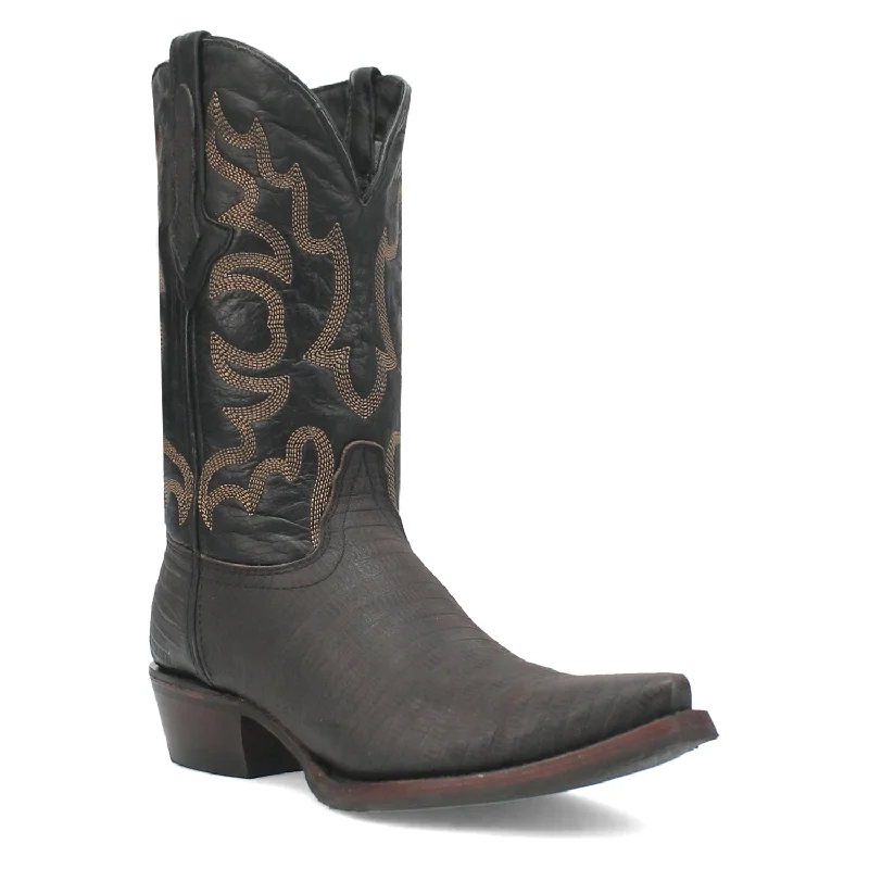 Men's cowboy boots with a high - heeled designDingo Mens The Duke Black Leather Cowboy Boots Men's cowboy boots with a high - heeled designDingo Mens The Duke Black Leather Cowboy Boots