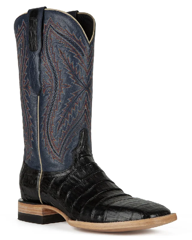 Men's cowboy boots with a pull - on strapMen's Exotic Belly Western Boots