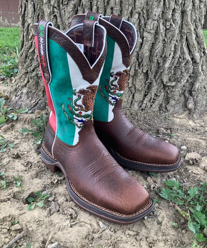 Vintage - style men's cowboy boots with a square toeDurango Rebel Men's Mexico Flag Square Toe Cowboy Boots DDB0430 Vintage - style men's cowboy boots with a square toeDurango Rebel Men's Mexico Flag Square Toe Cowboy Boots DDB0430