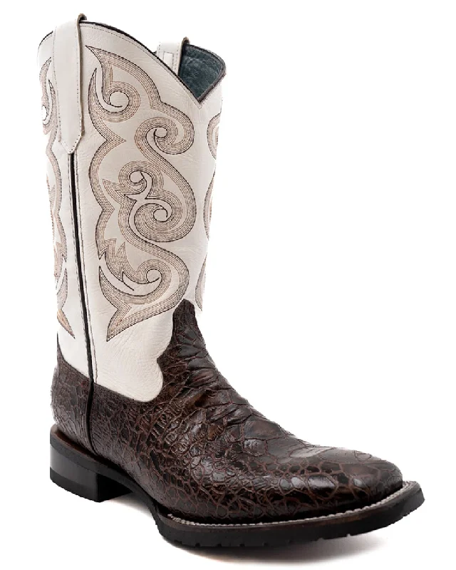 Men's cowboy boots with a suede shaftMen's Kai Exotic Print Western Boots
