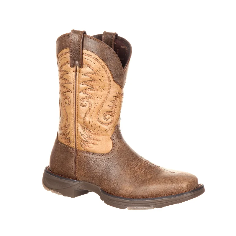 Men's cowboy boots with a pull - on strapDurango Mens Vintage Brown Leather Ultralite Cowboy Boots