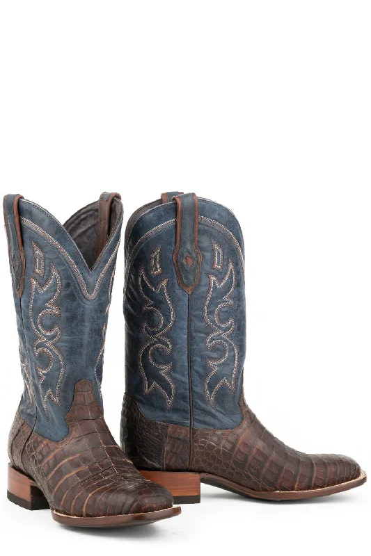 Men's cowboy boots with a leather lining for comfortStetson Mens Oiled Brown Caiman Bozeman 13In Cowboy Boots Men's cowboy boots with a leather lining for comfortStetson Mens Oiled Brown Caiman Bozeman 13In Cowboy Boots