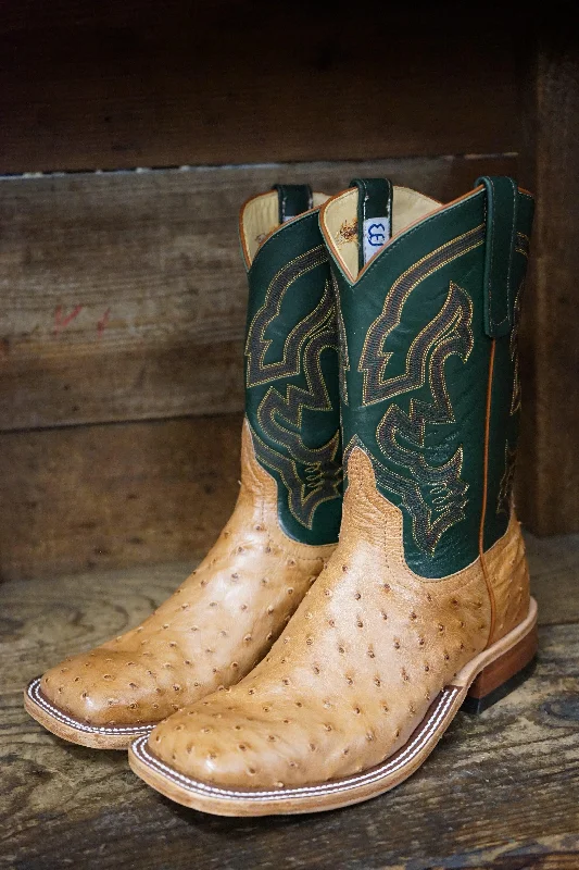 Alligator - print men's cowboy boots for a bold lookAnderson Bean Men's Cognac Ostrich & Green Glove Square Toe Cowboy Boots 324770 Alligator - print men's cowboy boots for a bold lookAnderson Bean Men's Cognac Ostrich & Green Glove Square Toe Cowboy Boots 324770