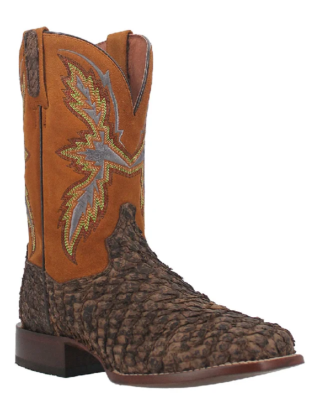 Men's cowboy boots with a tooled leather designMen's Dorsal Western Boots