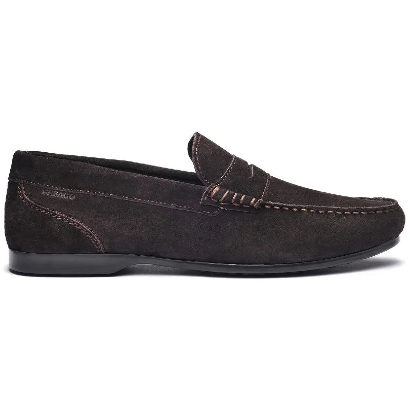 Men's loafers with a contrast stitching detailByron Suede - Dark Brown