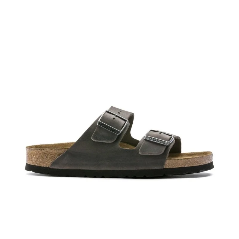 Men's sandals with a perforated leather upper for ventilationMen's sandals with a perforated leather upper for ventilationBirkenstock Arizona Soft Footbed - Iron Oiled Leather Men's sandals with a perforated leather upper for ventilationMen's sandals with a perforated leather upper for ventilationBirkenstock Arizona Soft Footbed - Iron Oiled Leather