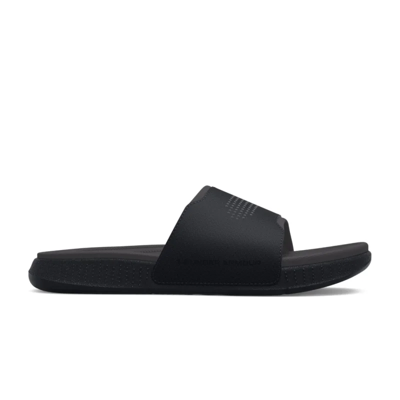 Men's sandals with a wide strap for supportMen's sandals with a wide strap for supportUnder Armour Unisex UA Ansa Elevate Slide - Black/Jet Gray