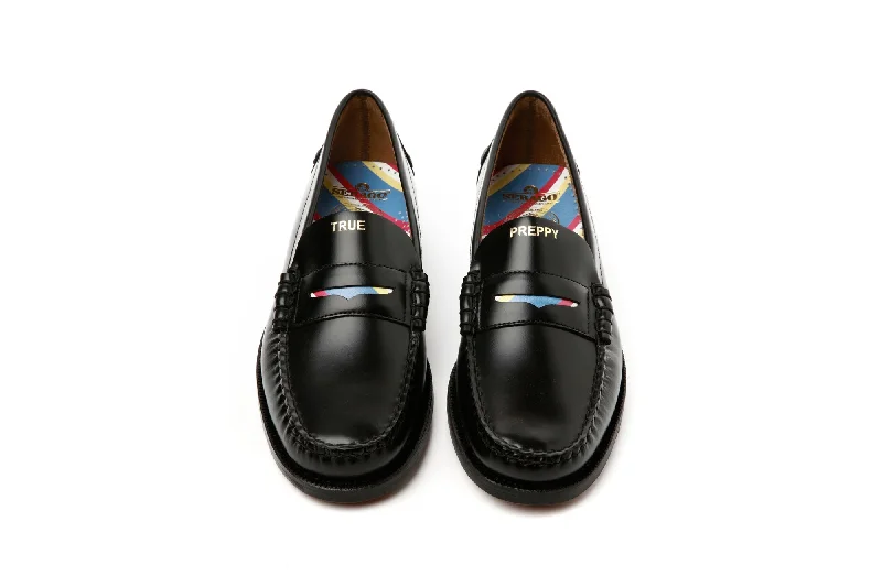 Men's loafers in a neutral color like black or brownDan Regimental x J. Press - Black - True Preppy