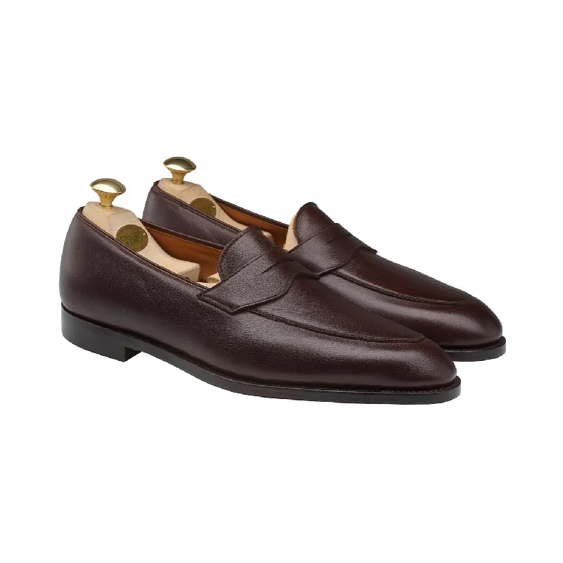 Men's leather loafers with a penny slot Men's leather loafers with a penny slot Men's loafers with a low - heeled designNice Dark Brown Milled Calf Men's leather loafers with a penny slot Men's leather loafers with a penny slot Men's loafers with a low - heeled designNice Dark Brown Milled Calf