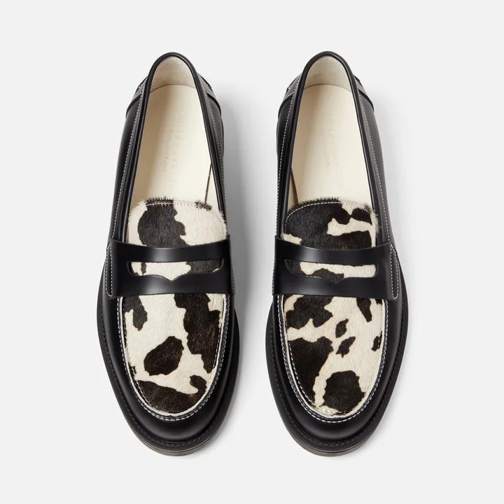 Men's leather loafers with a penny slotWilde Cow Pony Penny Loafer - Men's