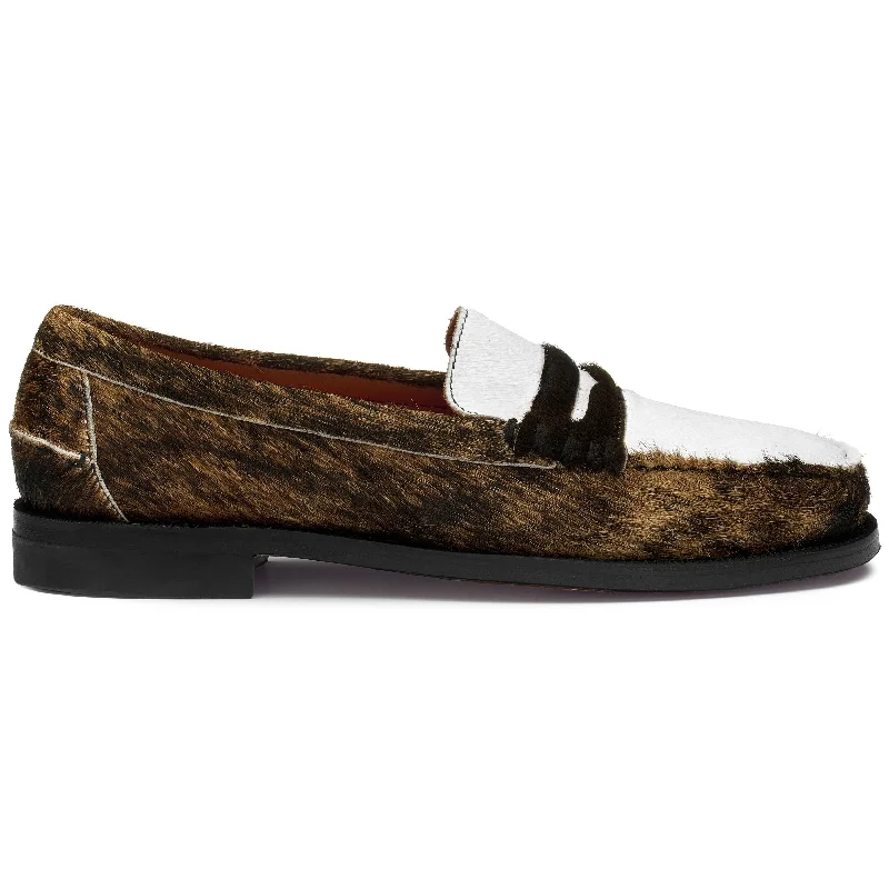 Men's loafers with a perforated leather upper for ventilationDan Raw - Dark Brown & White & Black Men's loafers with a perforated leather upper for ventilationDan Raw - Dark Brown & White & Black