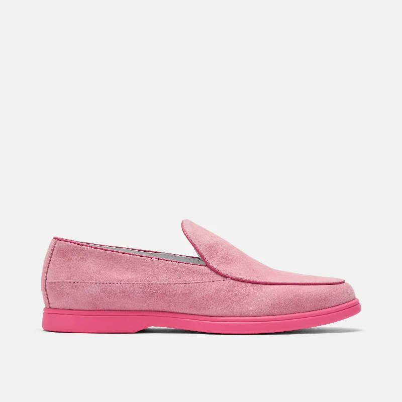 Men's loafers with a moc - toe design Men's loafers with a moc - toe design Men's loafers with a smooth leather finishAlessandro Pink Suede Venetian Loafers Men's loafers with a moc - toe design Men's loafers with a moc - toe design Men's loafers with a smooth leather finishAlessandro Pink Suede Venetian Loafers